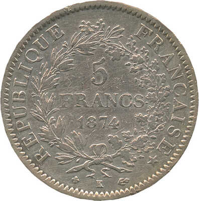 5 франков 1874 года